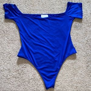 Off the Shoulder Blue Bodysuit Size L/XL